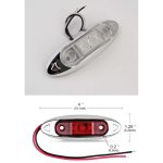 Lumină laterală LED 3 puncte pentru camion – carcasă cromată, 12-30V, set 4 bucăți