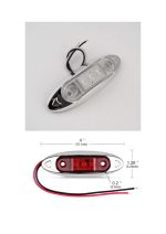 Lumină laterală LED 3 puncte pentru camion – carcasă cromată, 12-30V, set 4 bucăți