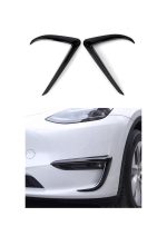 Ornamente negre lucioase pentru faruri ceață Tesla Model 3 – Accente Frontal Sport