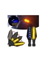 Semnalizatoare LED Motocicletă, Efect Apă Curgătoare, Lumină Galbenă + Albastră, 2 Bucăți - imagine 3