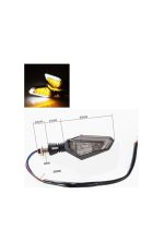 Semnalizatoare LED pentru Motocicletă, 22 LED-uri, Alb + Galben, Design V, 12V, Set 2 Bucăți - imagine 3