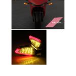 Semnalizatoare LED pentru motocicletă, efect roșu, 22 LED, lumină dublă