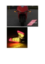 Semnalizatoare LED pentru motocicletă, efect roșu, 22 LED, lumină dublă