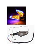 Semnalizator LED pentru motocicletă, lumină galbenă și albastră, 12V, set 2 bucăți - imagine 3