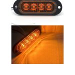 Set 4 Lumini LED Galben Deschis 12-24V pentru Camioane, Remorci, Autovehicule