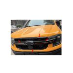 Set Ornamente Grilă Frontală Negru Lucios – Ford Ranger (2023+) – Design Stealth Full Black