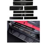 Set Protecții Metalice Praguri Negru Lucios – Ford Ranger (2023+) – 8 Piese, Accesoriu Interior Premium