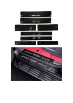Set Protecții Metalice Praguri Negru Lucios – Ford Ranger (2023+) – 8 Piese, Accesoriu Interior Premium