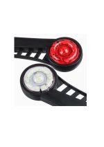 Set lumini laterale LED 28 bucăți, 2 fețe, roșu + alb, 24V, pentru camioane - imagine 3