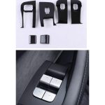 Set ornamente panou comenzi geamuri – Negru lucios – Tesla Model 3