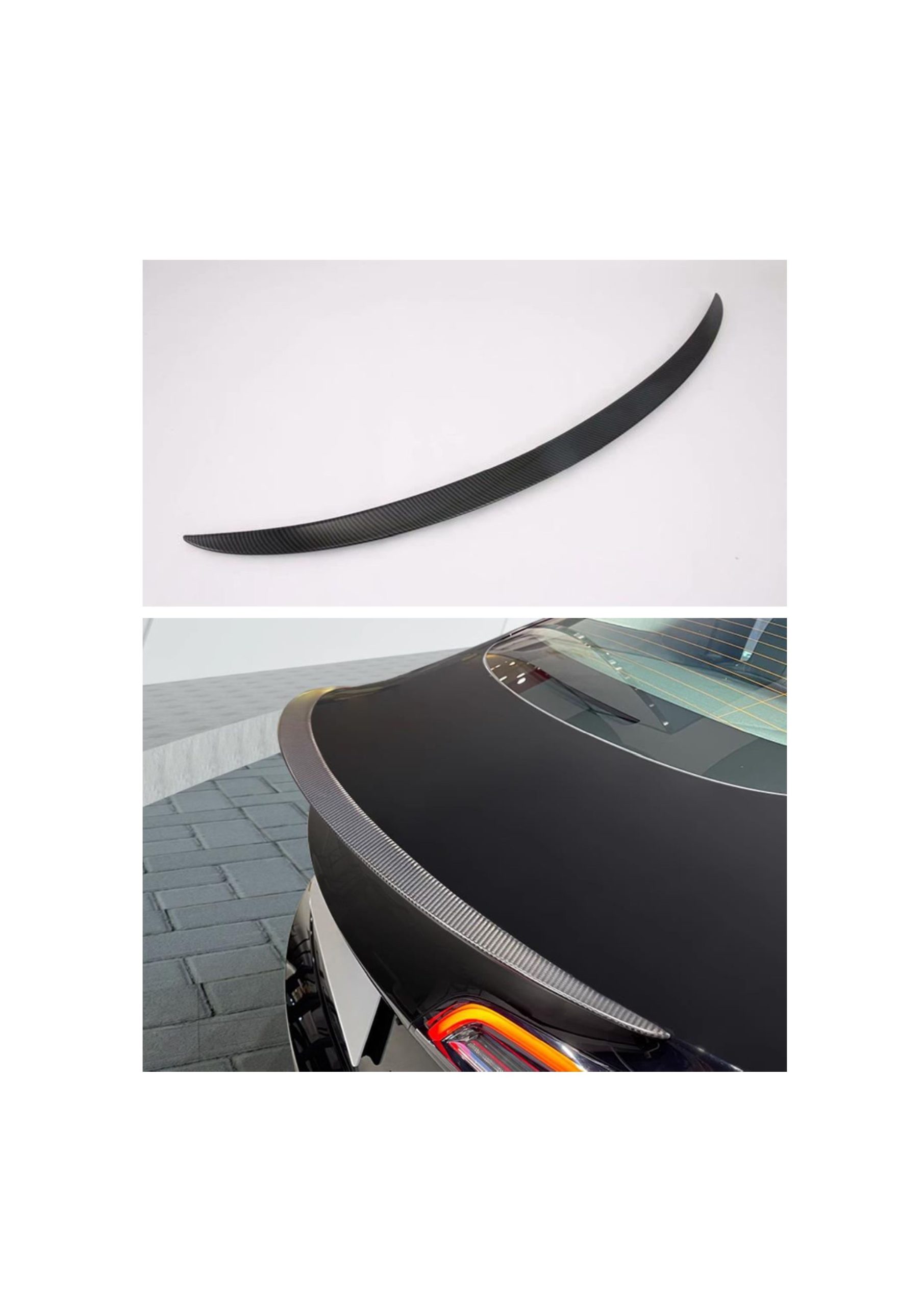 Spoiler portbagaj carbon pentru Tesla Model 3 – Design Sport, Montaj Ușor Spoiler portbagaj carbon pentru Tesla Model 3 – Design Sport, Montaj Ușor - imagine 1