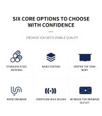 Chiuvetă Bucătărie Inox SUS304 Argintiu 60x45 cm – Model Fagure, Coș de Scurgere, Dispenser Săpun și Sifon Inclus - imagine 11