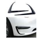 Elemente decorative laterale pentru bara față – compatibile Tesla Model Y, set 2 bucăți