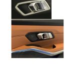 Ramă decorativă mâner ușă interior BMW Seria 3 G20 (2020+) – Carbon, Plastic ABS
