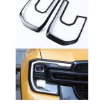 Rame Decorative Faruri Ford Ranger 2023+ – Set 2 Bucăți, Negru Mat
