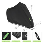 Husă de protecție pentru motocicletă, culoare neagră – impermeabilă și rezistentă UV - imagine 15