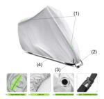 Husă de protecție pentru motocicletă – argintie, impermeabilă, mărime mare 245×125×105 cm - imagine 6