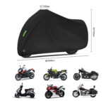 Husă de protecție pentru motocicletă – neagră, impermeabilă, mărime mare 245×125×105 cm - imagine 5