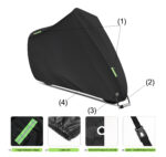 Husă de protecție pentru motocicletă – neagră, impermeabilă, mărime mare 245×125×105 cm - imagine 6