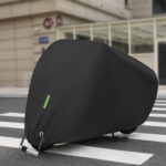 Husă de protecție pentru motocicletă – neagră, impermeabilă, mărime mare 245×125×105 cm