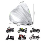 Husă termoizolantă pentru motocicletă – argintie, matlasată, impermeabilă, 200×110×70 cm - imagine 8