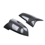 Capace oglinzi auto aspect fibră de carbon, compatibile BMW Seria 1, 2, 3, 4, X1, M2, i3 - imagine 6