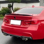 Eleron portbagaj BMW Seria 3 F30 (2012–2018), negru lucios, material ABS premium, montaj cu bandă adezivă - imagine 2
