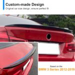 Eleron portbagaj BMW Seria 3 F30 (2012–2018), negru lucios, material ABS premium, montaj cu bandă adezivă - imagine 5