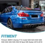 Eleron portbagaj BMW Seria 5 F10 / F18 (2011-2017), stil sport, finisaj negru lucios / carbon - imagine 3
